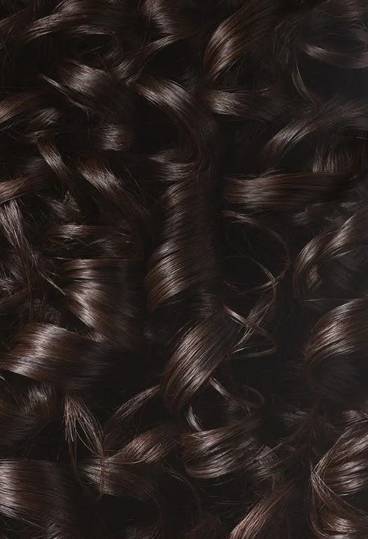 Close-up van krullend haar